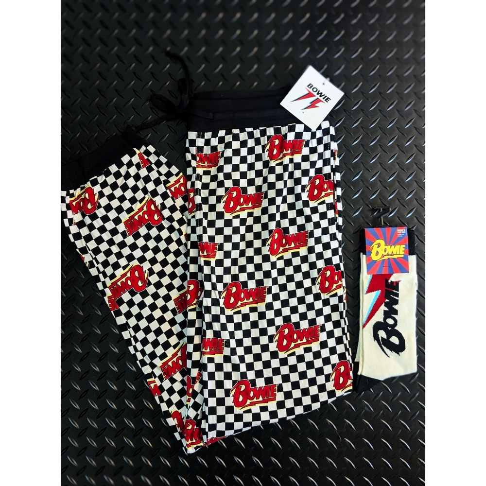 David Bowie Checkered Men's Pajama Pants